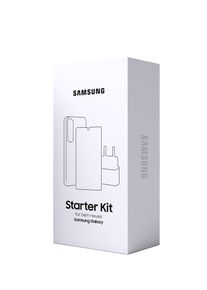 Samsung USB-Ladeger&auml;t "Starterkit f&uuml;r Galaxy S26 Ultra - Original Case + Glas + 25 W Charger", wei&szlig; (transparent, schwarz), B:9,3cm H:5cm T:22cm, Ladeger&auml;te, USB-Ladeger&auml;t