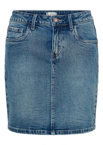 Jeansrock Cream "Damen Denimrock CRDarla", Damen, Gr. 46, blau (smithers mid blau denim), Obermaterial: 99% Baumwolle CO. 1% Elasthan EL., R&ouml;cke Jeansrock