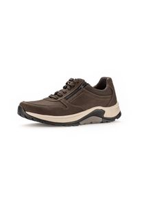 Keilsneaker ROLLINGSOFT, Herren, Gr. 9 (43), dunkelbraun, Leder, Schuhe Keilsneaker, Schn&uuml;rschuh, Halbschuh mit Logo-Emblem an der Ferse, Weite G