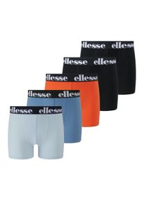 Boxershorts Ellesse "Boxershort EMARIO Jungen Shorts 5P 5er Pack", Jungen, Gr. 158-164, bunt (schwarz, orange, blau), Obermaterial: 95% Polyester PES. 5% Elasthan EL., Unterhosen Boxershorts