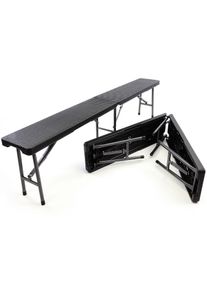 Gartenstuhl Vcm "Set Klappbank Bierbank Camping faltbar klappbar", schwarz, B:25cm T:180cm, Obermaterial: 100% Kunststoff plastic., St&uuml;hle, Gartenstuhl