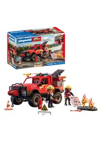Konstruktions-Spielset Playmobil "Feuerwehr-Pickup (72194), City Action", rot (bunt), Spielbausteine, Kinder, Kunststoff, Konstruktions-Spielset, Made in Europe