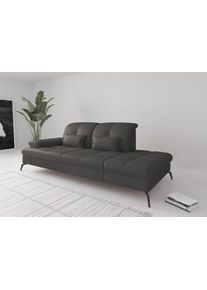 Sit & More Recamiere SIT & MORE "Amica, inkl. Sitztiefenverstellung und Armteilverstellung", braun (mocca), B:231cm H:90cm T:122cm, Sofas, Recamiere, wahlweise mit Kopfteilverstellung und Stauraum