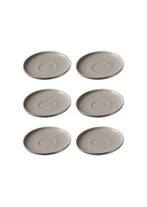 Ritzenhoff & Breker Untertasse RITZENHOFF & BREKER "Kaffeeuntertassen Jasper &oslash; 15.0 cm 6er Set", grau, L:15cm, Speiseteller, Untertasse