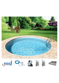 Rundpool MY POOL BWT "mit sandfarbener Folie f&uuml;r den Karibik Look", beige (wei&szlig;, sand), H:150cm &Oslash;:600cm, Schwimmbecken, Rundpool, H&ouml;he 150 cm, in versch. Gr&ouml;&szlig;en verf&uuml;gbar