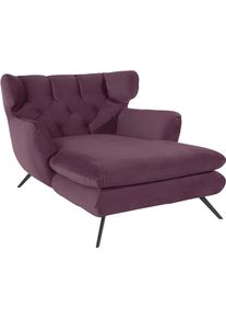 Loveseat 3C CANDY "Beatrice Loungesessel, Ohrensessel, bequem zum Relaxen, Breite 100cm", rot (bordeaux), B:126cm H:95cm T:160cm, Samt-Optik (100% Polyester), Sessel, Loveseat, mit Knopfheftung im R&uuml;cken, Fernsehsessel, Relaxsessel