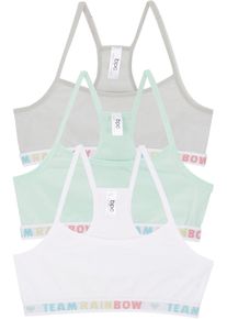 bonprix Bustieră cu bumbac moale (set/3 buc.), gri, 140/146