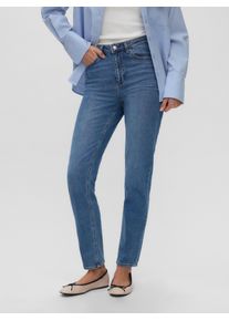 V&eacute;ro Moda Mom-Jeans VERO MODA "VMNICKIE HR MOM JEANS BLUE MIX NOOS", Damen, Gr. 29, L&auml;nge 34, medium blau denim detail:ra3086, Denim/Jeans, Obermaterial: 99% Baumwolle, 1% Elasthan, unifarben, loose fit lang, Jeans Mom-Jeans, Baumwollmischung, high waist, loose fit