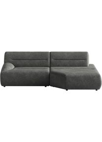 Sit & More Ecksofa SIT & MORE "Scrabble", grau (dunkelgrau), B:260cm H:80cm T:130cm, 100% Polyester, Sofas, Ecksofa, Modernes Design in verschiedenen Stoffarten