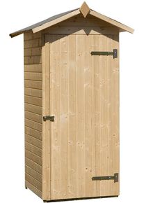 Garten-Ger&auml;teschrank Weka "Garten-/Terrassenschrank "351 Gr.1", beige (naturbelassen), Holz teilmassiv, Metall, Ger&auml;teh&auml;user, Garten-Ger&auml;teschrank, Satteldach, 14mm, Elementbauweise