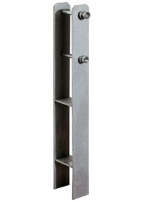H-Pfostenanker Weka, silber (silberfarben), B/H/T: 60cm, Metall, Bodenanker, H-Pfostenanker