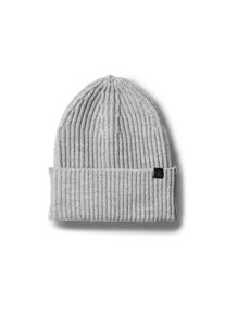 Beanie Calvin Klein Jeans "Monogram Rib Beanie", Kinder, Gr. S/M, snow heather bc01, Strick, Obermaterial: 100% Polyacryl, M&uuml;tzen Beanie, mit Logopatch