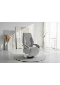 Sit & More TV-Sessel SIT & MORE "Enjoy", silber, B:74cm H:113cm T:77cm, 100% Polyester, Sessel, TV-Sessel, in Gr&ouml;sse S, oder M, oder L, wahlweise mit Motor und Aufstehhilfe