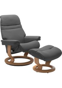 Relaxsessel stressless "Sunrise", grau (grau batick), B:79cm H:103cm T:73cm, Leder BATICK: BATICK ist ein leicht korrigiertes, durchgef&auml;rbtes und genarbtes M&ouml;belleder, bei dem die meisten Unebenheiten und Spuren in der Regel entfernt wurden.;Leder PALOMA: PALOMA ist ein durchgef&auml;rbtes Semianilin-M&ouml;belleder mit nat&uuml;rlicher Narbung.;ROHLEDER Stoff Q2 FARON: Ein fester zuverl&auml;ssiger Boucl&eacute; mit einem 