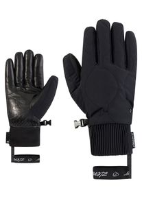 Skihandschuhe Ziener "KYMARY-Z AQUASHIELD DAUNENF&Uuml;TTERUNG DAMEN", Damen, Gr. 8,5, schwarz, Materialmix, Handschuhe Skihandschuhe, wasserdicht, winddicht, extra warm, Lederinnenhand, Pl&uuml;schfutter