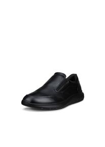Slip-On Sneaker Ecco "Ecco CITY STRIDE", Herren, Gr. 45, schwarz, Leder, Schuhe Slip-On Sneaker, Slipper, Schlupfschuh, Halbschuh mit Stretcheins&auml;tze