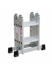 &Eacute;chelle multifonction Divit LEI13 aluminium &eacute;chelle pliante avec plateforme &eacute;chelle simple escabeau articul&eacute; r&eacute;glable jusqu'&agrave; 150 kg DPLC1
