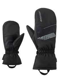 F&auml;ustlinge Ziener "LAVIVO-Z AQUASHIELD JUNIOR", Jungen, Gr. 7, schwarz (gray ink camo), Kunstfaser, Handschuhe F&auml;ustlinge, wasserdicht, winddicht, atmungsaktiv, warm