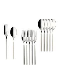 Villeroy & Boch Besteck-Set VILLEROY & BOCH "Kaffeebesteck Bundle NewWave 12er Set edelstahl", silber (edelstahl), 12, Essbesteck-Sets, Besteck-Set, Sp&uuml;lmaschinenfest