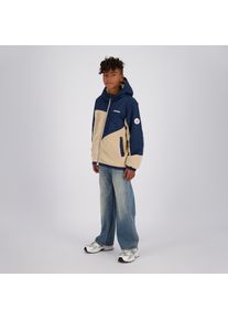 Kapuzenfleecejacke Vingino, Kinder, Gr. 164, beige (dunkelblau), Web, Obermaterial: 100% Polyamid. Futter: 100% Polyester. Wattierung: 100% Polyester, h&uuml;ftlang, Jacken Kapuzenfleecejacke, Rei&szlig;verschlusstasche, mit Kapuze