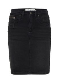 Jeansrock Pulz Jeans "Damen Denimrock PZKAROLINA", Damen, Gr. 34, schwarz (schwarz denim), Obermaterial: 92% Baumwolle CO. 6% Elasthan EL. 2% Lyocell CLY., R&ouml;cke Jeansrock