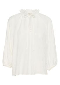Langarmbluse Kaffe "Damen Langarm-Bluse KAlianna", Damen, Gr. 34, wei&szlig; (chalk), Obermaterial: 80% Viskose CV. 20% Nylon NY., Blusen Langarmbluse