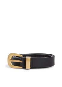 Lederg&uuml;rtel Tommy Hilfiger "TH NEW WEST 2.5 cm", Damen, Gr. 85, schwarz, B&uuml;ffelleder, G&uuml;rtel Lederg&uuml;rtel