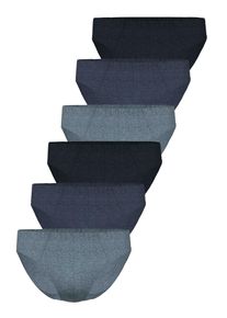 Slip Seidensticker "6er Pack Herren Mini Slip", Herren, Gr. 6, navy, schwarz jeans, jeans, Single-Jersey, Obermaterial: 95% Baumwolle CO. 5% Elasthan EL., Unterhosen Slip