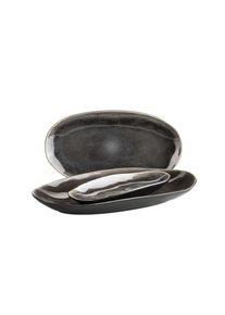 M&auml;ser Servierplatte M&Auml;SER "Niara Organic", grau (braun, schwarz), Servierplatten, Servierplatte