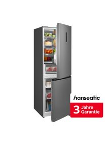 Hanseatic K&uuml;hl-/Gefrierkombination, Energieeffizienz: A, edelstahl, Rechtsanschlag, K&uuml;hlschr&auml;nke, inkl. 3 Jahre Herstellergarantie, K&uuml;hl-/Gefrierkombination