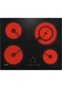 Miele Elektro-Kochfeld "KM 6520 FL", schwarz, B:59,2cm H:4,6cm T:49,2cm, Kochfelder, Elektro-Kochfeld