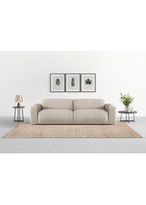 Big-Sofa Trendmanufaktur "Braga Japandi-Design, mit hochwertigem Kaltschaum, Megasofa, in Cord", grau (dove), B:254cm H:72cm T:107cm, 100% Polyester, Sofas, Big-Sofa, modernes Big-Sofa, Couch mit hohem Sitzkomfort, 254/72/107 cm (B/H/T)
