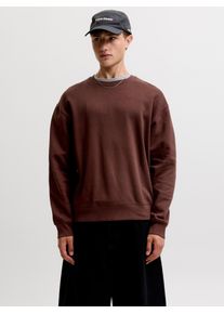 Jack & Jones Sweatshirt JACK & JONES "JJEACE SWEAT CREW NECK NOOS", Herren, Gr. M, braun (bitter chocolate), angeraute Sweatware, Obermaterial: 70% Baumwolle, 30% Polyester, unifarben, relaxed fit normal, Rundhals, Rippb&uuml;ndchen, Sweatshirts Sweatshirt, Baumwollmischung, locker geschnitten