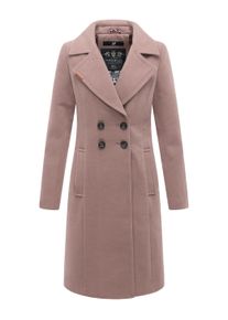 Wintermantel Navahoo "Wintermantel Wooly", Damen, Gr. M, rosa (mauve), Obermaterial: 90% Polyacryl PAN. 8% Viskose CV. 2% Elasthan EL. Obermaterial: Futter: 100% Polyester PES., M&auml;ntel Wintermantel