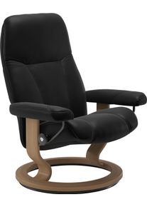 Relaxsessel stressless "Consul", schwarz (schwarz batick), B:76cm H:100cm T:71cm, Leder BATICK: BATICK ist ein leicht korrigiertes, durchgef&auml;rbtes und genarbtes M&ouml;belleder, bei dem die meisten Unebenheiten und Spuren in der Regel entfernt wurden.;Leder PALOMA: PALOMA ist ein durchgef&auml;rbtes Semianilin-M&ouml;belleder mit nat&uuml;rlicher Narbung.;ROHLEDER Stoff Q2 FARON: Ein fester zuverl&auml;ssiger Boucl&eacute; mit e