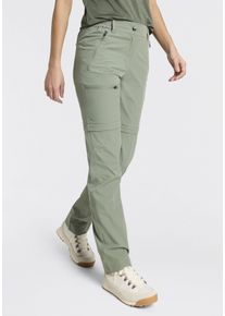 Zip-off-Hose CMP "WOMAN ZIP OFF PANT", Damen, Gr. 46, N-Gr, gr&uuml;n (avocado), Web, Obermaterial: 90% Polyamid, 10% Elasthan, Hosen Zip-off-Hose, mit abnehmbaren Hosenbeinen, aus Polyamid und Elasthan