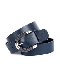 Lederg&uuml;rtel Anthoni Crown, Damen, Gr. 90, blau, Leder, unifarben, G&uuml;rtel Lederg&uuml;rtel, mit aufwendiger Schmuck-Schlie&szlig;e in Flechtoptik