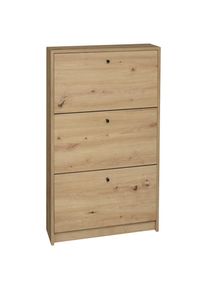 Xora Schuhkipper, Eichefarben, Holzwerkstoff, Holzoptik, 60x104x16 cm, Typenauswahl, stehend, Holzm&ouml;bel, Garderobe Holz, Schuhkipper Holz