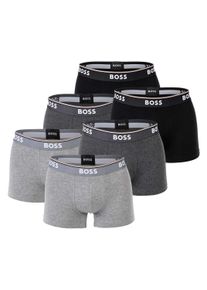 Boxershorts BOSS "Boxershort Trunk 3P Power 6er Pack", Herren, Gr. XL, grau, Obermaterial: 95% Baumwolle CO. 5% Elasthan EL., Unterhosen Boxershorts