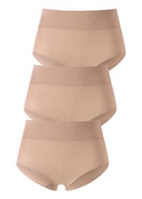 Taillenslip Lascana, Damen, Gr. 48/50, 3 Stk., beige (sand), Obermaterial: 94% Modal (TENCEL&trade;), 6% Elasthan, unifarben, Unterhosen Taillenslip, mit besonders komfortablem B&uuml;ndchen