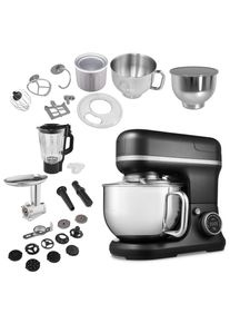 Medion K&uuml;chenmaschine "MD 18442, 8 Geschwindigkeitsstufen, Impulsfunktion, 5L R&uuml;hrsch&uuml;ssel", schwarz, B:39cm H:35,4cm T:23cm, K&uuml;chenmaschinen, Umfangreiches Zubeh&ouml;r-Set inkl. Eissch&uuml;ssel f&uuml;r Speiseeiszubereitung, K&uuml;chenmaschine