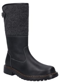 Winterstiefel Josef Seibel "Chance 41", Herren, Gr. 47, schwarz, Filz, Leder, Schuhe Winterstiefel, Biker Boots, Schn&uuml;rstiefel, Snowboots mit Lammfell gef&uuml;ttert