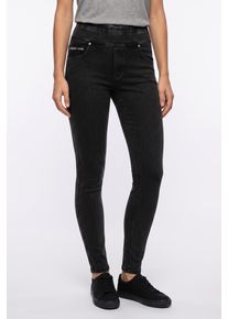 Shapingleggings Freddy "NOW SKINNY YOGA", Damen, Gr. M (38), N-Gr, schwarz, Web, Obermaterial: 84% Baumwolle, 16% Elasthan, figurbetont lang, Hosen Shapingleggings, mit Lifting & Shaping Effekt und Umschlagbund