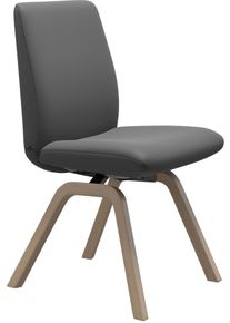 Polsterstuhl stressless "Laurel", grau (grau batick, eiche gekalkt), B:49cm H:92cm T:59cm, Leder BATICK: BATICK ist ein leicht korrigiertes, durchgef&auml;rbtes und genarbtes M&ouml;belleder, bei dem die meisten Unebenheiten und Spuren in der Regel entfernt wurden., St&uuml;hle, Polsterstuhl, Low Back, Gr&ouml;&szlig;e L, mit schr&auml;ggestellten Beinen in Eiche gekalkt