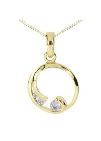 Kette mit Anh&auml;nger OSTSEE-SCHMUCK "OSTSEE-SCHMUCK Kette mit Anh&auml;nger Maila Kette mit Anh&auml;nger Maila" Gr. 42, gold (wei&szlig;, neutral), Halsketten, Damen, 42cm, Gelbgold 333, L: 42, Kette mit Anh&auml;nger