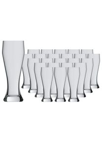 Bierglas Pasabahce "Weizenbiergl&auml;ser Ranft 0,3 l 24er Set transparent", bunt (transparent), B:7,4cm H:19,9cm &Oslash;:7,4cm, Glas, Trinkgef&auml;&szlig;e, Bierglas, Sp&uuml;lmaschinenfest