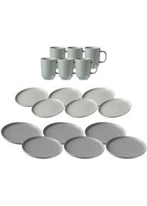 Ritzenhoff & Breker Geschirr-Set RITZENHOFF & BREKER "Tafelservice Jasper 18er Set", gr&uuml;n (mint), 18, Keramik, Geschirr-Sets, Geschirr-Set, Sp&uuml;lmaschinengeeignet