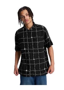 Kurzarmhemd DC Shoes "Wired Resort", Herren, Gr. L, schwarz-wei&szlig; (schwarz), Obermaterial: 100% Viskose., Hemden Kurzarmhemd