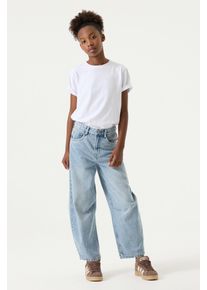 Weite Jeans Garcia, M&auml;dchen, Gr. 170, N-Gr, blau (light used), Denim/Jeans, Obermaterial: 100% Baumwolle, unifarben, weit lang, Jeans Weite Jeans, im Five-Pocket Style