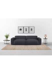 Big-Sofa Trendmanufaktur "Braga Japandi-Design, mit hochwertigem Kaltschaum, Megasofa, in Cord", grau (graphite), B:254cm H:72cm T:107cm, 92% Polyester, 8% Nylon, Sofas, Big-Sofa, modernes Big-Sofa, Couch mit hohem Sitzkomfort, 254/72/107 cm (B/H/T)